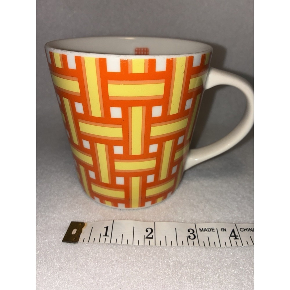 2006 Starbucks Orange Yellow Webbed Lawn Chair Coffee Mug Cup 16 Oz Retro - Picture 3 of 8